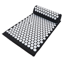 Yugland Foldable Body Massage Mat Set for Back and Neck Pain, Accupressure Mat with Pillow Set with Carrying Bag